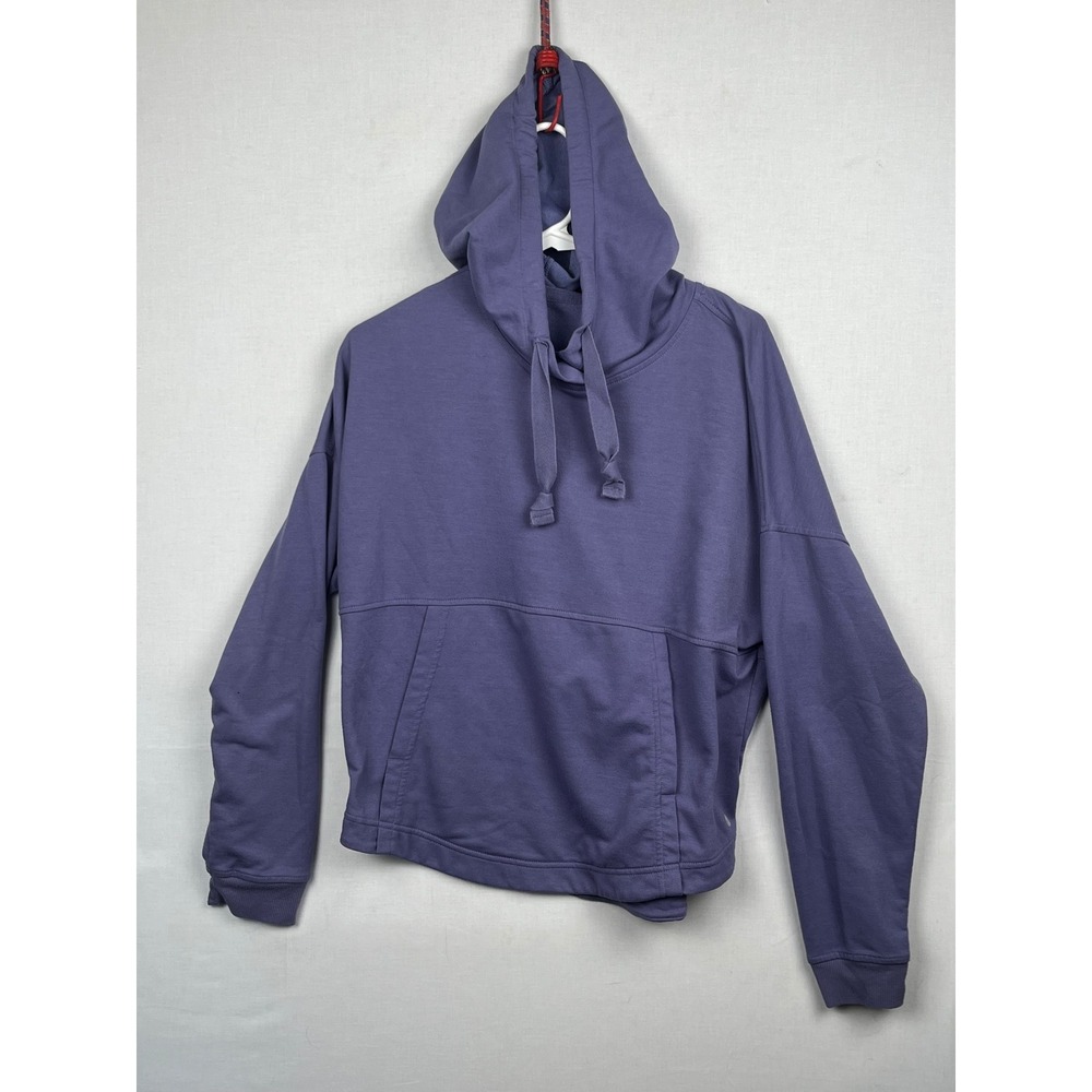 Apaana Hoodie Womens Large Purple Kangaroo Pocket Stretch Sweatshirt L